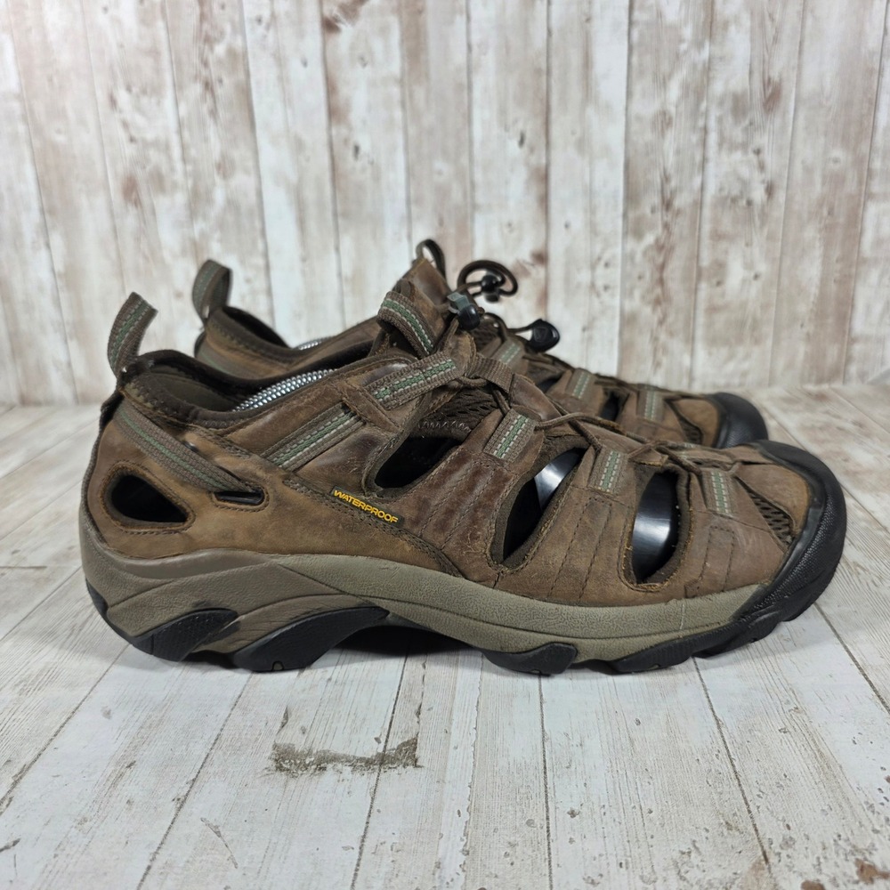 Keen Arroyo II Mens Brown Leather Waterproof Hiking Sandals Size 13 US CD 011114